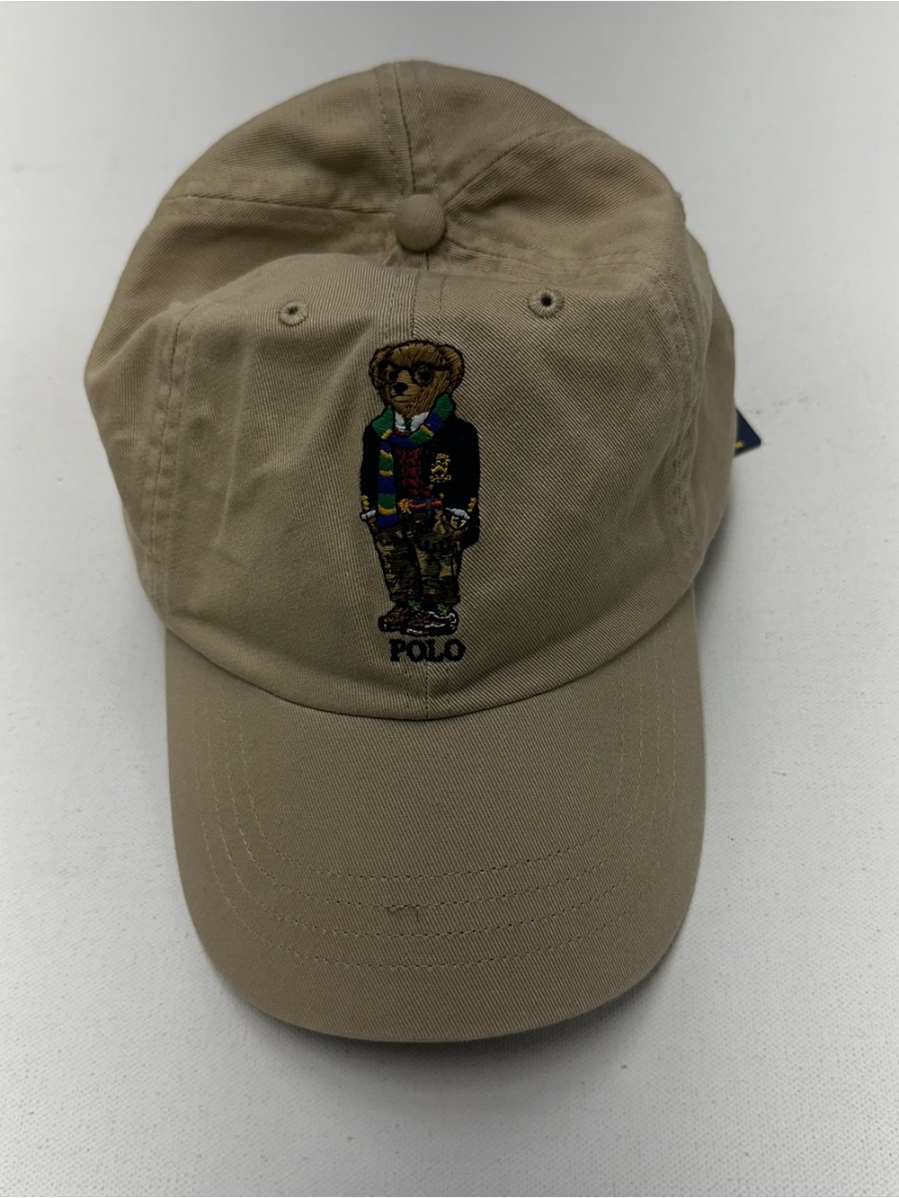 Polo Ralph Lauren Polo Bear Chino Ball Cap Leather Strap back Khaki